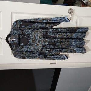Free People Jacquard-patterned collared mini dress
